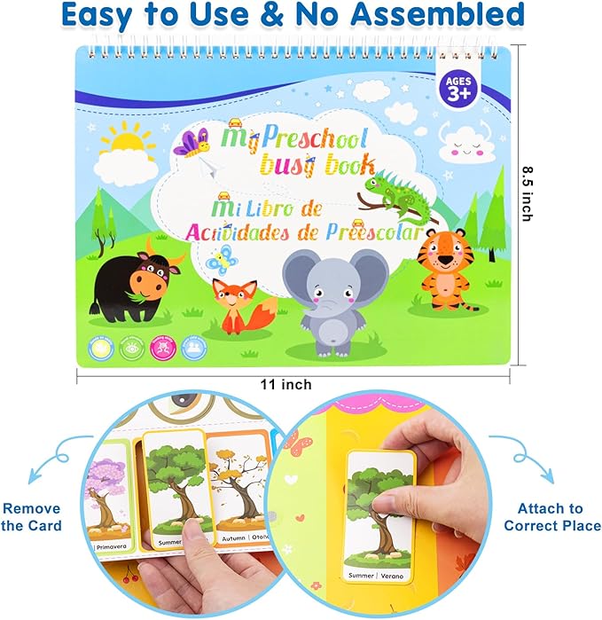 Busy Book - Libro Educativo Interactivo [PARA NIÑOS DE 1 A 9 AÑOS DE EDAD]