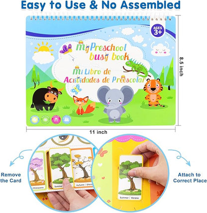 Busy Book - Libro Educativo Interactivo [PARA NIÑOS DE 1 A 9 AÑOS DE EDAD]