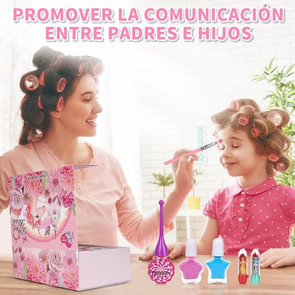 Kit de maquillaje para niñas con tocador de cosméticos 40 PIEZAS