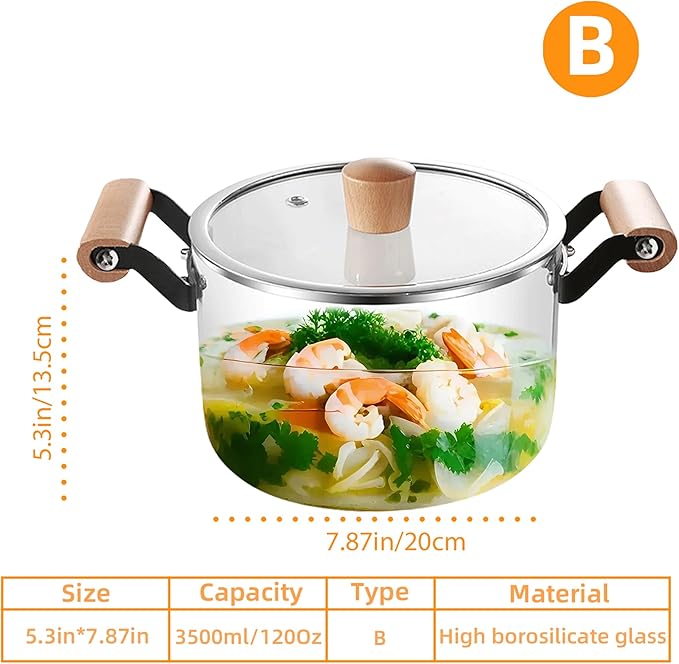 Alta Cocina - Olla de Vidrio Premium 3.2 LITROS - Cocina en la mitad del tiempo