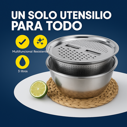 Set de Bowl con Rayador y Drenaje - 3 Litros