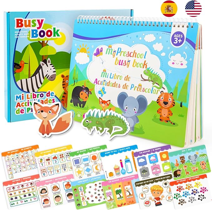 Busy Book - Libro Educativo Interactivo [PARA NIÑOS DE 1 A 9 AÑOS DE EDAD]