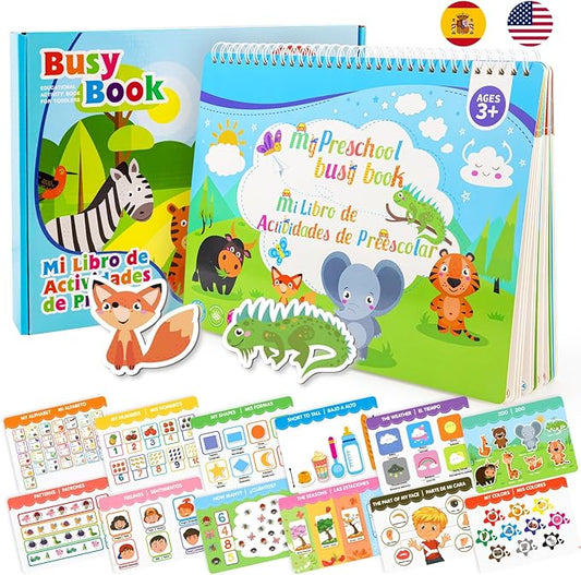 Busy Book - Libro Educativo Interactivo [PARA NIÑOS DE 1 A 9 AÑOS DE EDAD]
