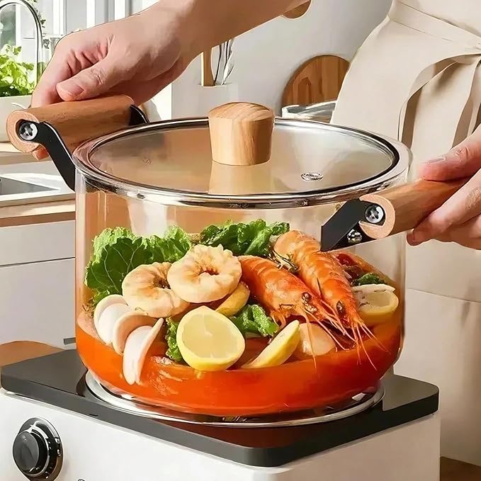 Alta Cocina - Olla de Vidrio Premium 3.2 LITROS - Cocina en la mitad del tiempo