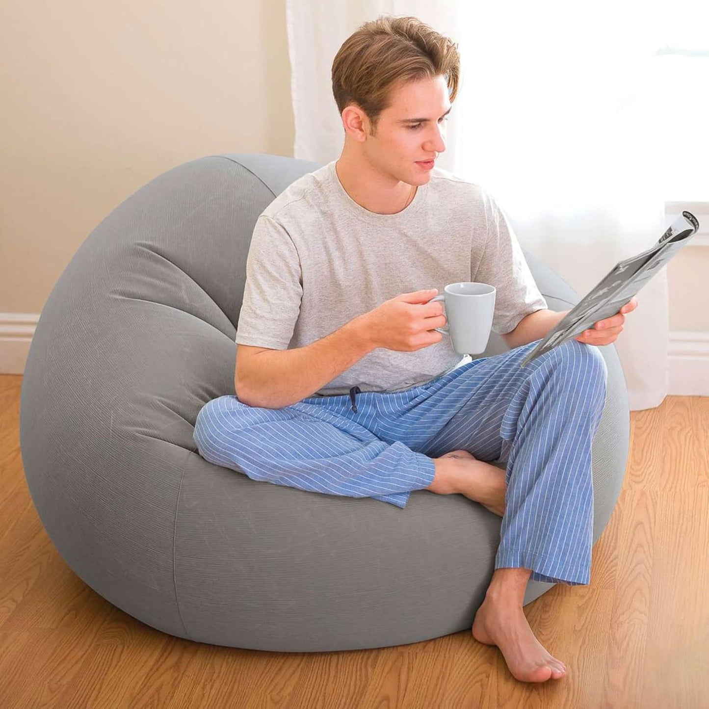 Sillon Confortable Inflable -  Ideal para Sala de Estar y Camping al Aire Libre