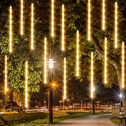 🎄LUCES LED DE LLUVIA🎄( 8 TIRAS LUZ LED CALIDA 30 cm c/u)