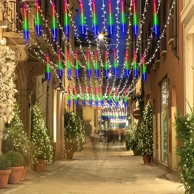 🎄LUCES LED DE LLUVIA🎄( 8 TIRAS LUZ LED CALIDA 30 cm c/u)