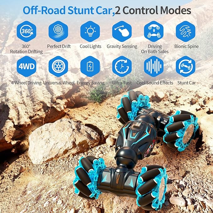 GestoMax 4WD - Carro Acrobatico Control Por Gestos