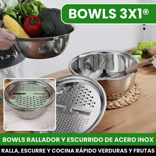 Set de Bowl con Rayador y Drenaje - 3 Litros