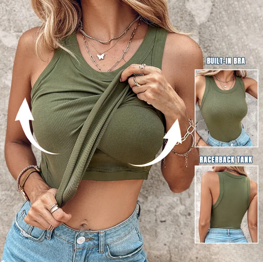 Blusa 2 en 1 Brasier Integrado - Efecto Moldeador, Levanta Busto