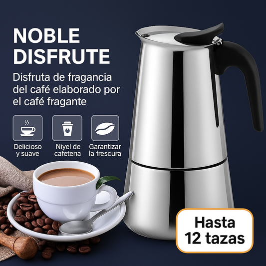 Café Espress Cafetera Italiana Acero Inoxidable 12 Tazas