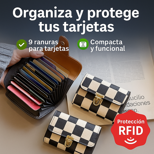 Tarjetero de lujo Antiescaneo RFID Importada | Estilo & Seguridad en tu Bolsillo