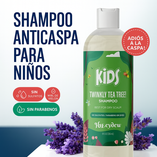 Shampo Anti-Caspa para niños, tratamiento natural para el cuero cabelludo de los niños