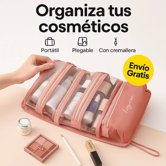 Cosmetiquera plegable para maquillaje 4 en 1