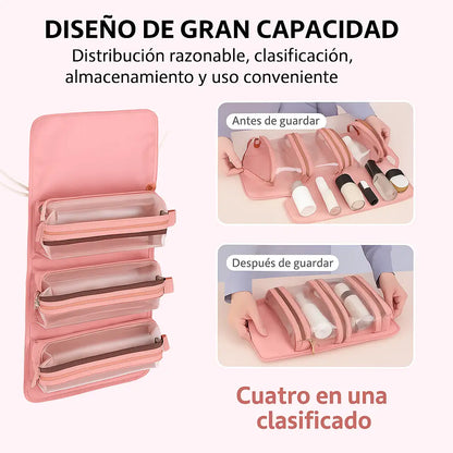 Cosmetiquera plegable para maquillaje 4 en 1