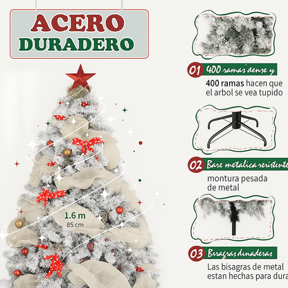 Árbol de Navidad Nevado 1.6 M – Realismo invernal