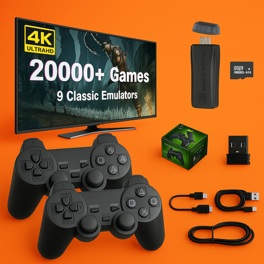 Consola de juegos retro 9 emuladores clásicos, salida HDMI 4K +20.000 Juegos