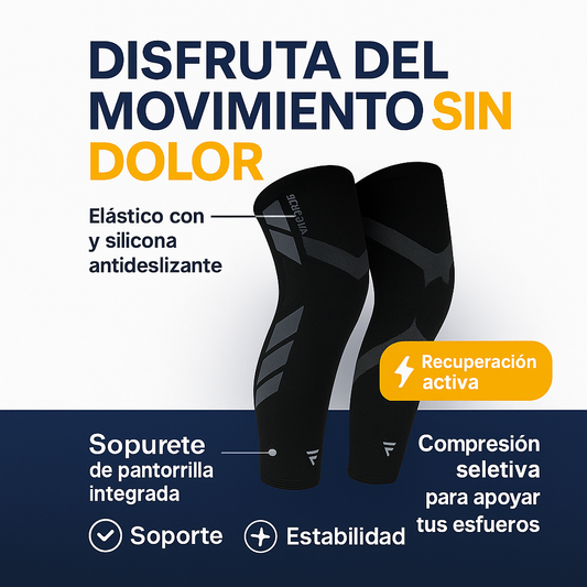 Soporte de compresión V2 para rodillas y piernas (Paquete x 2 unidades) Talla Unica