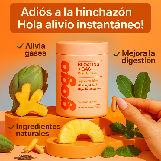 Cápsulas digestivas naturales para aliviar la hinchazón y los gases