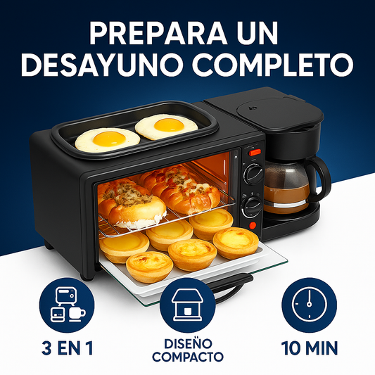 Horno Cafetera 3 Funciones en 1