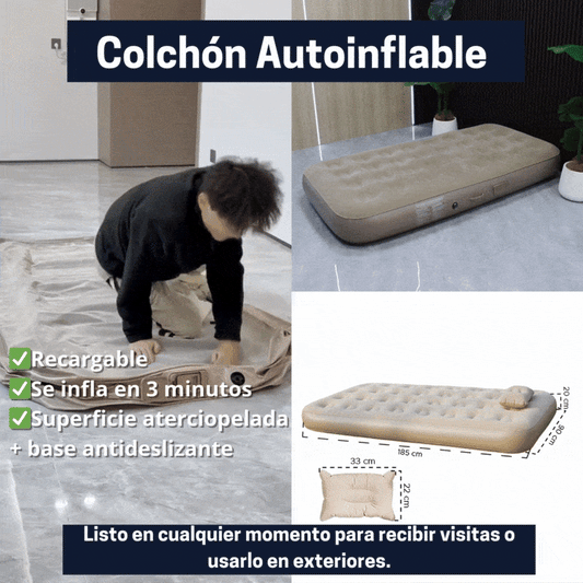 Colchón Autoinflable Recargable - En 2,3 Minutos Esta Listo