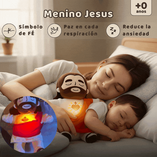 Jesús Relajante de Peluche – Tranquilidad, Fe y Sueño en un solo abrazo