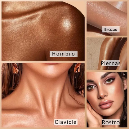 Iluminador Corporal con Brillo – Glow Touch - Bronceado natural