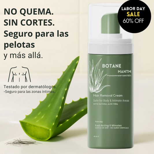 Crema depilatoria, sin cortes, sin quemarte y en 5 minutos