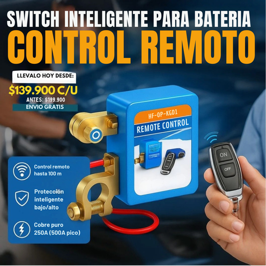 SWITCH INTELIGENTE PARA BATERIA CON CONTROL REMOTO