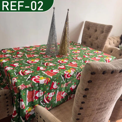 Mantel navideño, mantel resistente a las manchas