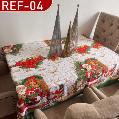 Mantel navideño, mantel resistente a las manchas
