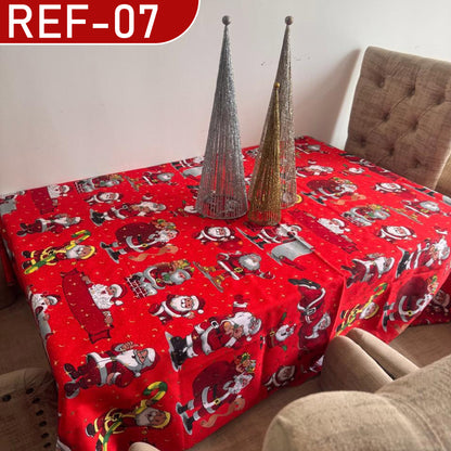 Mantel navideño, mantel resistente a las manchas