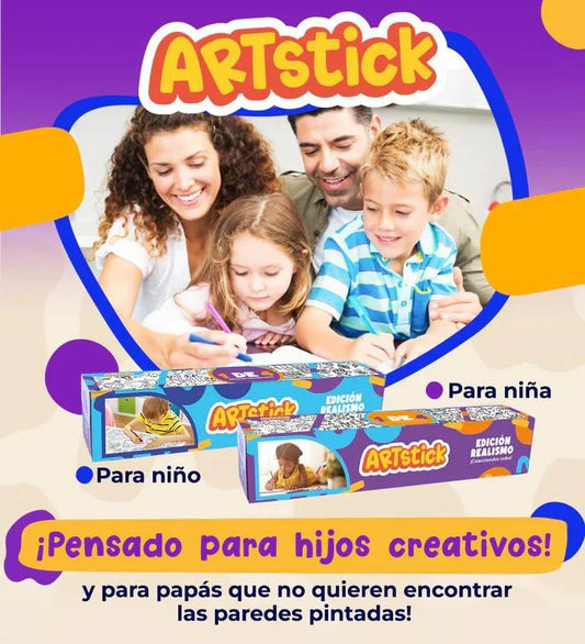 ART STICK® ROLLO DE DIBUJO PARA COLOREAR 3 METROS X 30 CM