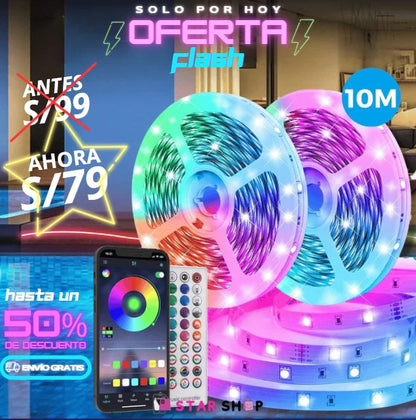 TIRA LED NAVIDEÑO INTELIGENTE DE 5 METROS + ENVÍO GRATIS