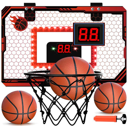 Kit Aro de Baloncesto Electrónico con Luces LED y Marcador Automático