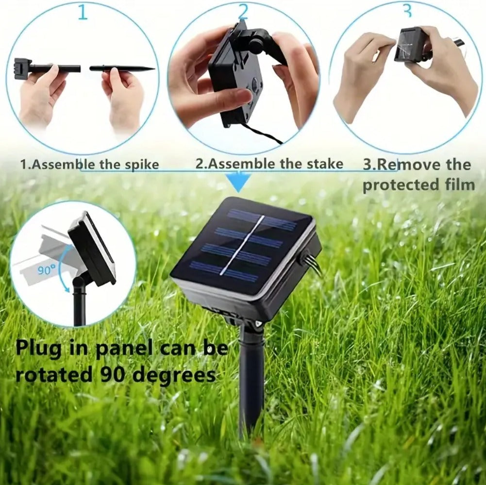 LUCES NAVIDEÑAS- Luces alimentadas por energía solar- 10 METROS