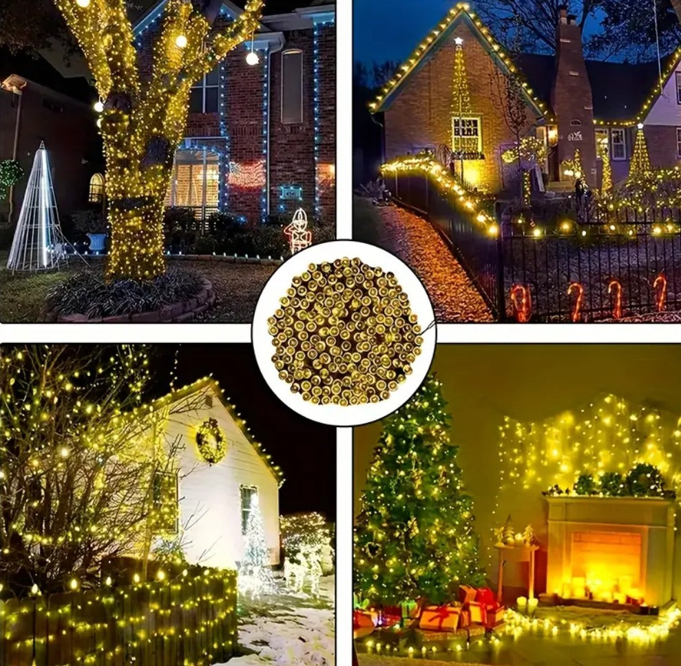 LUCES NAVIDEÑAS- Luces alimentadas por energía solar- 10 METROS