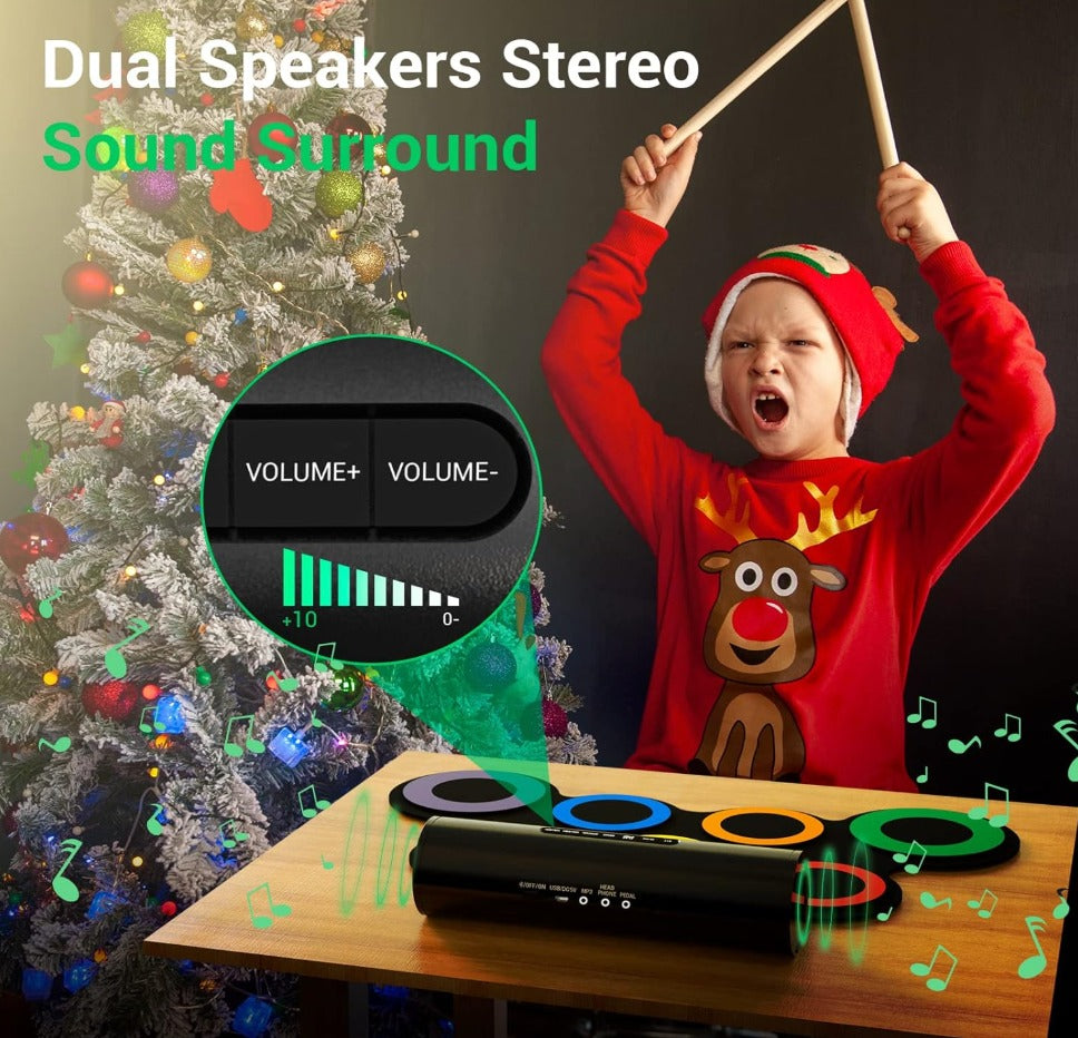 Batería eléctrica con altavoz integrado 7 almohadillas