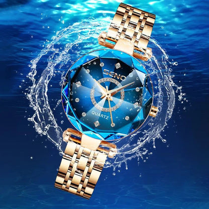 SENO® Reloj Pulsera De Cuarzo Con Diamantes De Lujo Para Dama