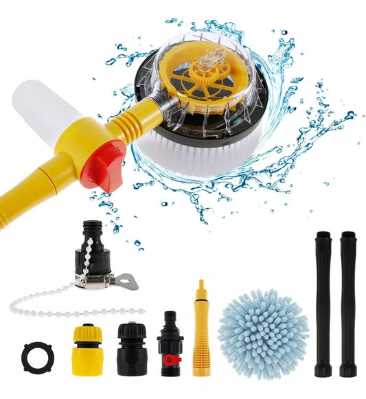 Kit de Cepillo de Lavado de Carros Rotativo 360° - Alta Presión