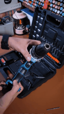 Taladro Percutor 36V + 2 BATERIAS 1.5 Ah, Cargador Rápido y Caja Makpac