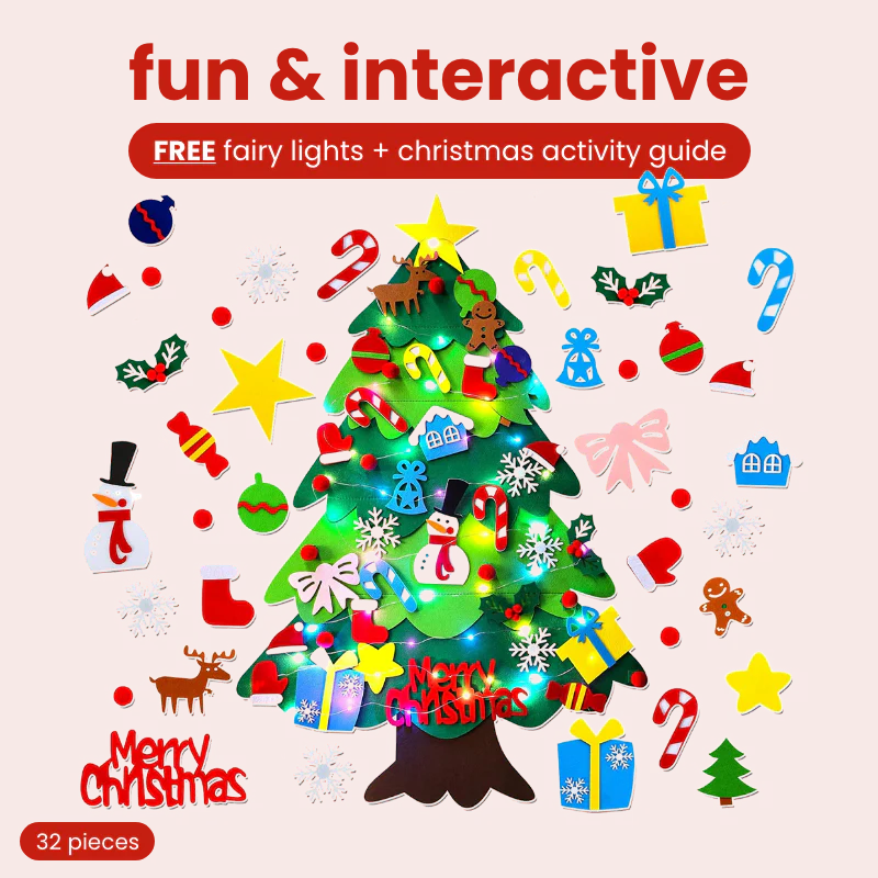 Árbol de Navidad interactivo de fieltro