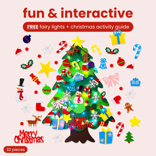 Árbol de Navidad interactivo de fieltro