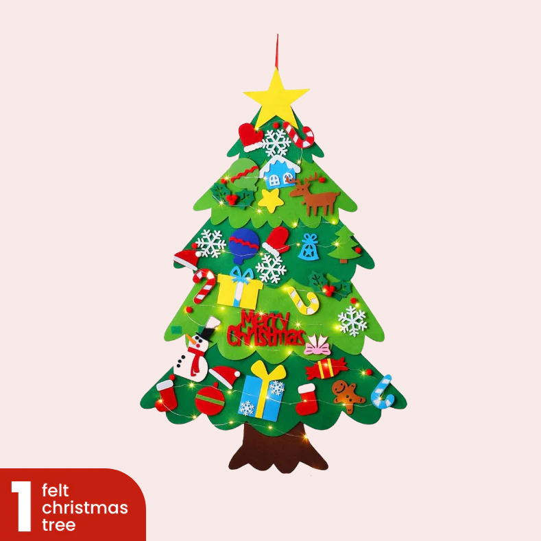 Árbol de Navidad interactivo de fieltro