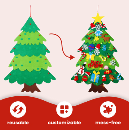 Árbol de Navidad interactivo de fieltro