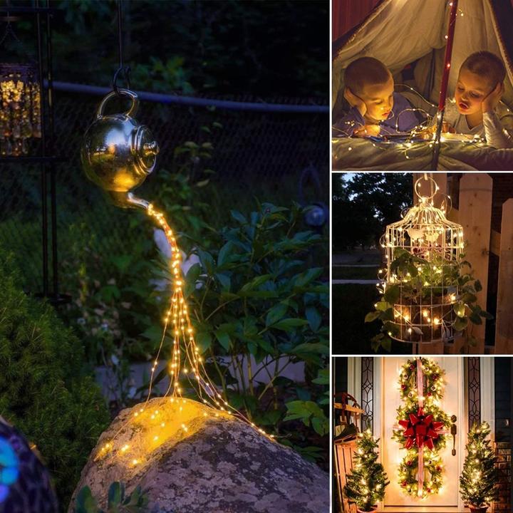 Luces Led De Navidad Solares 300 Leds A Prueba De Agua