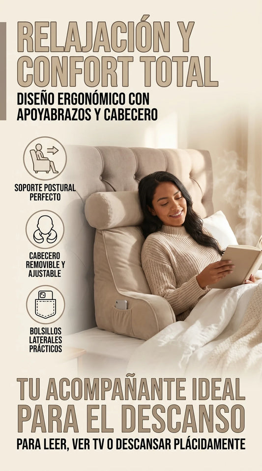 Cojin Tv Con Apoyabrazos Y Cabecero